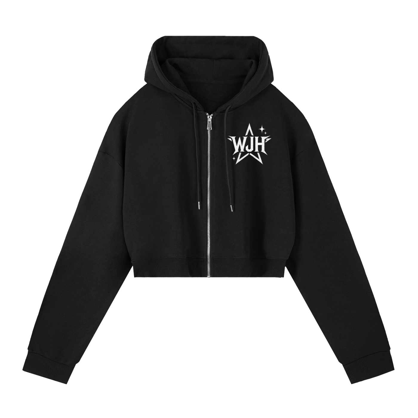 StarStruck Cropped Zip-Up Hoodie