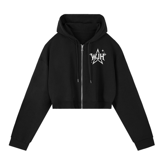 StarStruck Cropped Zip-Up Hoodie
