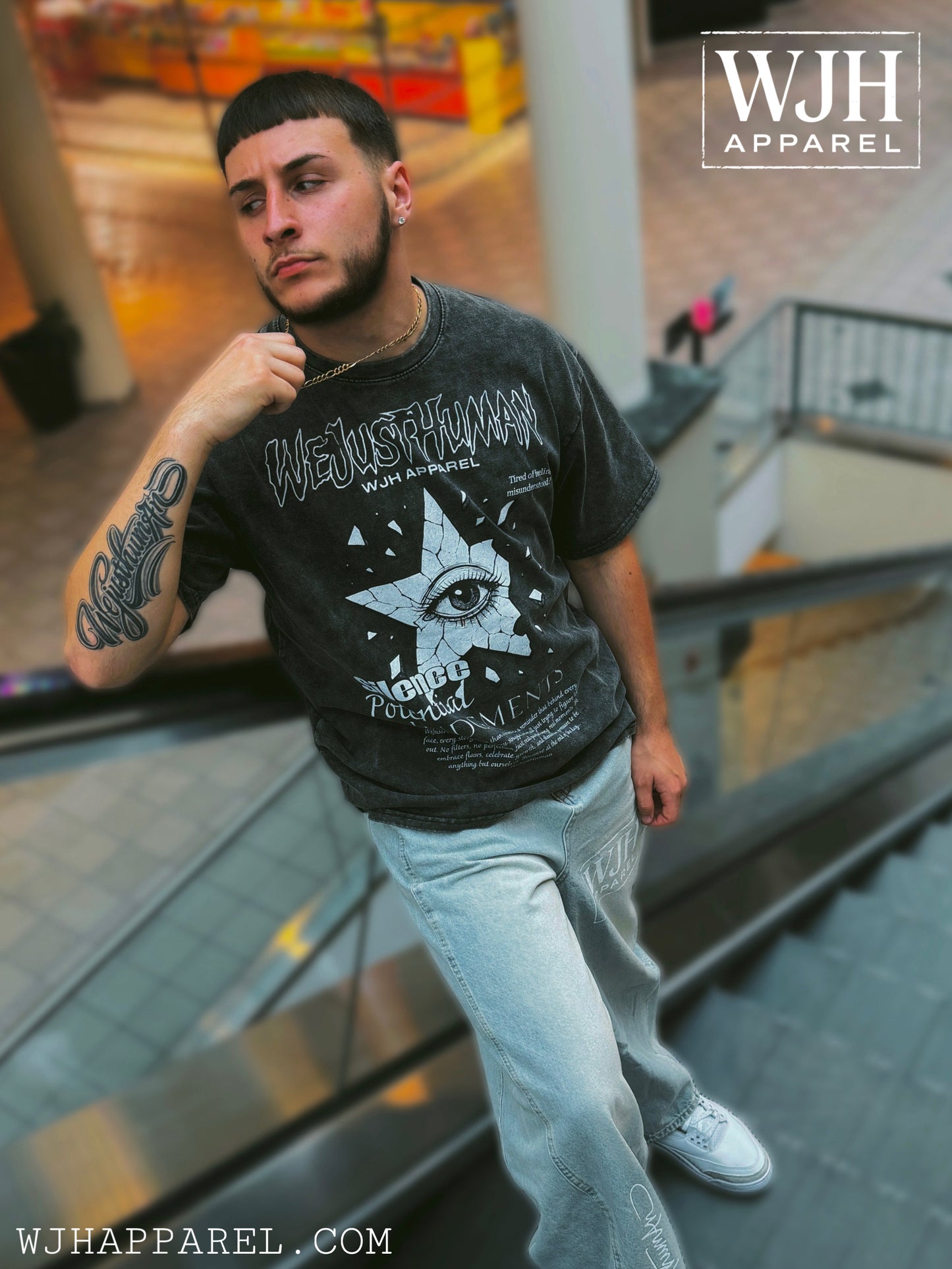 Stone Washed Oversized Don't Blink TEE